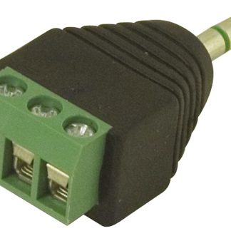 Connettore jack, 3.5 mm, Maschio, Nero, Montaggio su cavo Stereo