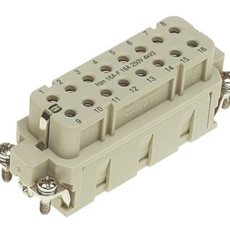 Inserto connettore HARTING, Femmina, serie Han-A, 16A, 16 vie