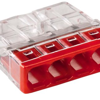 Connettore per scatola di derivazione WAGO, 4 vie, per cavi 20 → 16 AWG
