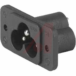 Connettore IEC C6 Schurter Maschio, 2.5A, 250 V, fusibili, Montaggio a pannello