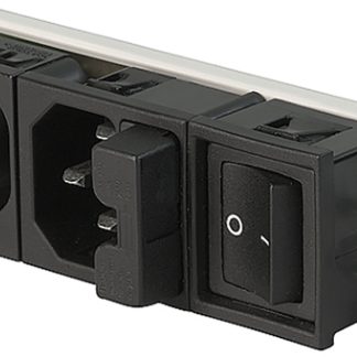 Connettore IEC C14, F Schurter Femmina, Maschio, 10A, 125 V, 250 V., 1 fusibile 5 x 20mm, montaggio a scatto