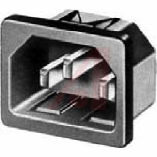 Connettore IEC C14 Schurter Maschio, 10A, 250 V, fusibili, montaggio a scatto