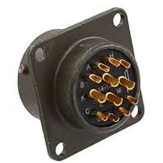 Connettore circolare MIL Femmina Amphenol Socapex, Ad angolo diritto, 12 poli, Femmina, Montaggio a pannello