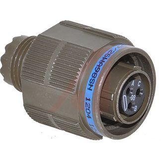 Connettore circolare MIL Maschio Amphenol Limited, Ad angolo diritto, 3 poli, Femmina, Montaggio sospeso