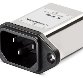 Filtro IEC Schaffner C14 250 V c.a., 6A, Su flangia