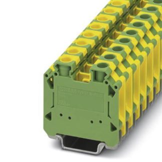 Morsetto per guida DIN Phoenix Contact, Verde, Giallo, livello Singolo, 76A