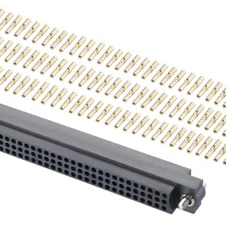 Presa PCB HARWIN, 96 vie, 3 file, passo 2mm, Montaggio con foro passante