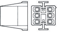 Corpo connettore automotive TE Connectivity Maschio, 8 vie, 2 file, passo 4.95mm