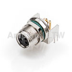 Connettore circolare Amphenol Industrial, femmina, serie M, M8, 4 poli, Montaggio a pannello