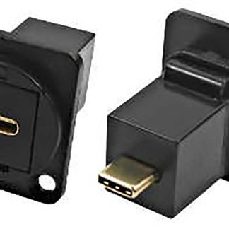 Connettore USB a foro passante tipo C RS PRO Da femmina a maschio, Montaggio a pannello
