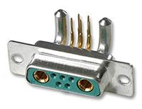 Connettore D-Sub HARTING, Femmina, 2 (alimentazione/coassiali), 5 (segnale) vie, terminazione a saldare