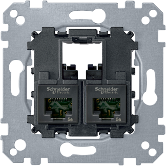 Presa elettrica, Schneider Electric MTN4576-0002, presa RJ45, Nero, Grigio, Montaggio a filo