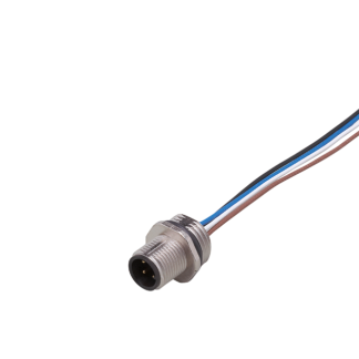 Connettore circolare ifm electronic, maschio, serie E104, M12, , unipolare poli, Montaggio su filettatura