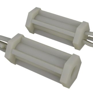 Distanziale PCB in Nylon 66 RS PRO, H. 6.4mm, Ø foro PCB 4mm, Ø foro telaio 4mm