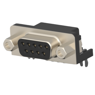 Connettore D-Sub per circuito stampato TE Connectivity, Connettore femmina, 9 vie, terminazione A saldare, foro passante