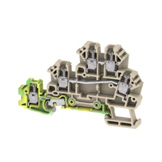 Morsettiera per guida DIN Weidmüller, Beige scuro, livello Triplo