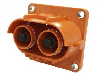 Connettore EV Amphenol Industrial HVSL1000022A1H8 2 vie, Maschio, Diritto, 250A, Arancione