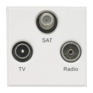 Connettore antenna TV Contactum, , FM, SAT, TV, Bianco, Femmina, 3 uscite