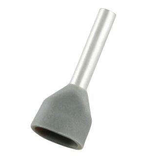 Boccola a crimpare RS PRO, Isolato, Grigio, lunghezza pin 10mm, filo max 2 x 18mm², 2 x 18AWG