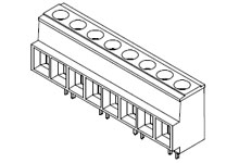 Morsettiera per circuito stampato Molex Femmina a 3 vie, 1 fila, passo 10.16mm, Montaggio con foro passante