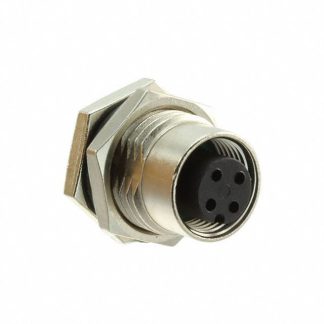 Connettore circolare Amphenol Industrial, femmina, serie M, M12, 4 poli, Montaggio a pannello
