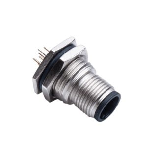 Connettore circolare Amphenol Industrial, maschio, serie M, M12, 5 poli, Montaggio a pannello
