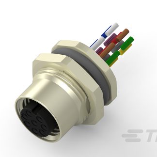 Connettore circolare TE Connectivity, femmina, M12, 8 poli, Montaggio posteriore