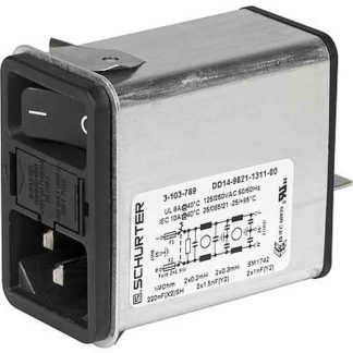 Connettore con filtro IEC Schurter 250 V c.a., 10A, A scatto