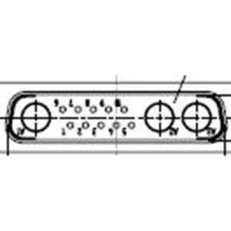 Connettore D-Sub FCT from Molex, Maschio, 10 vie