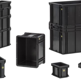 Scatola ESD in Polipropilene EUROSTAT, 278mm x 600mm x 400mm, mat. conduttivo