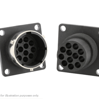 Connettore Femmina Souriau Sunbank by Eaton, Ad angolo diritto, 12 poli, Maschio, Montaggio su flangia