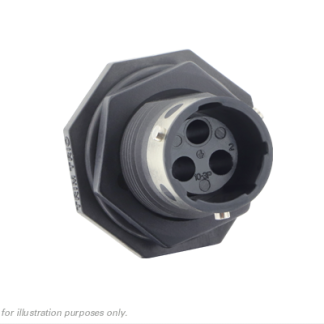 Connettore circolare Souriau Sunbank by Eaton, serie UTGX, Standard, 3 poli, Montaggio a pannello