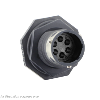 Connettore circolare Souriau Sunbank by Eaton, serie UTGX, Standard, 6 poli, Montaggio a pannello