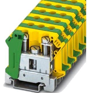 Morsettiera per guida DIN Siemens, Verde/Giallo, livello Singolo