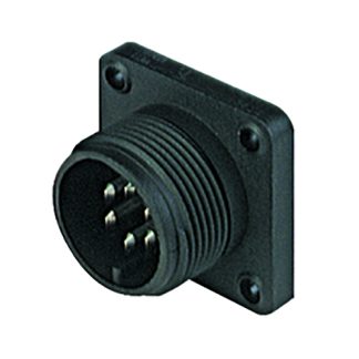 Connettore circolare MIL Hirschmann, Ad angolo diritto, 6 poli, Maschio, Montaggio a pannello