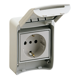 Presa elettrica, Schneider Electric 81141, 10 A, 16 A, 1 modulo, Grigio, Montaggio a pannello