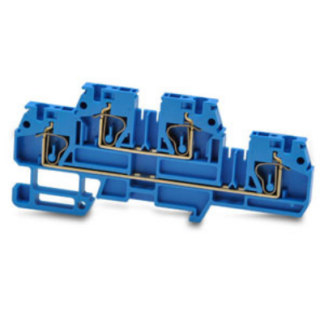 Morsettiera passante RS PRO, Blu, livello Doppio, 24A