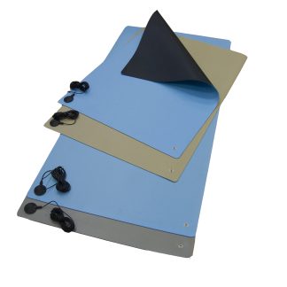 Tappetino sicurezza ESD per Tavola EUROSTAT, 1.2m x 600mm x 2mm, col. Beige