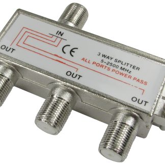 Splitter RF RS PRO, Connettore F/connettore F, Presa F - 3 x prese F