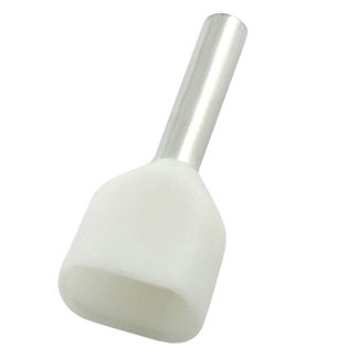 Boccola RS PRO, Isolato, Bianco, lunghezza pin 8mm, filo max 2 x 18mm², 2 x 18AWG
