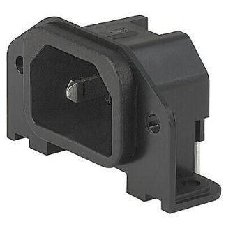 Connettore IEC C14, C18 Schurter Maschio, 10A, 250 V c.a. 30.30 x 25.50mm, Montaggio a pannello, montaggio a vite