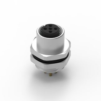 Connettore circolare Wurth Elektronik, femmina, serie WR-CIRC, M12, 5 poli, Montaggio a pannello