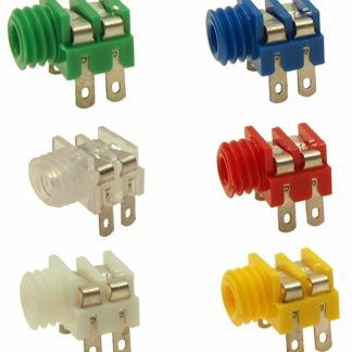 Connettore jack, 3.5 mm, Femmina, Rosso, Montaggio a pannello