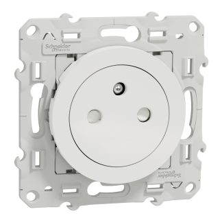 Presa elettrica, Schneider Electric S520052, 16A, 1 modulo, presa Tipo E - francese, Bianco In interni, Montaggio a