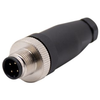 Connettore RND, maschio, serie RND 205, M12, 4 poli, Montaggio su cavo