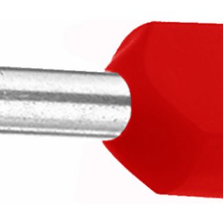 Twin Entry Ferrule Red 1mm²/8mm PU=Pack