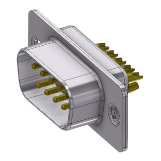 Connettore D-Sub Deltron Connectors, Maschio, 9 vie