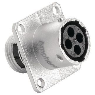 Connettore Amphenol Industrial, femmina, serie RT360, 4 poli, Montaggio a muro