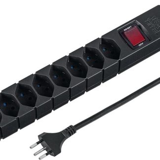 Prolunga multipresa Steffen a 8 prese, lunghezza cavo 3m, 230 V, 10A