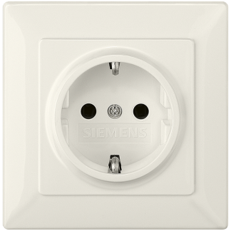 Presa elettrica, Siemens 5UB1582, 16A, 1 modulo, IP20, presa Tipo F - Schuko tedesco in Plastica, Bianco In interni,
